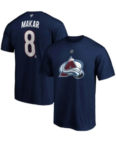 Fanatics Men's Cale Makar Navy Colorado Avalanche Authentic Stack Name And Number Team T-shirt