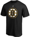 Fanatics Men's David Pastrnak Big And Tall Black Boston Bruins Team Authentic Stack Name And Number T-shirt In Black