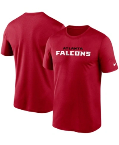 NIKE MEN'S BIG AND TALL RED ATLANTA FALCONS WORDMARK LEGEND PERFORMANCE T-SHIRT
