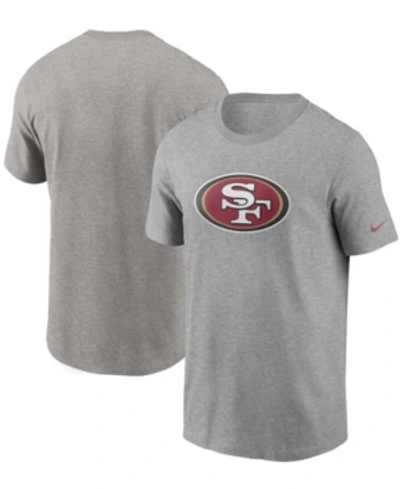 Nike Men's Heathered Gray San Francisco 49ers Primary Logo T-shirt