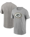 Nike Heather Charcoal Green Bay Packers Legend Logo Performance T-shirt In Heather Gray