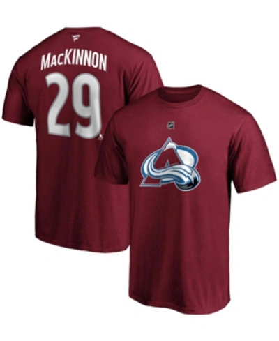 Fanatics Men's Nathan Mackinnon Big And Tall Burgundy Colorado Avalanche Team Authentic Stack Name And Number