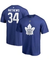 Fanatics Men's Auston Matthews Blue Toronto Maple Leafs Team Authentic Stack Name And Number T-shirt In Blue