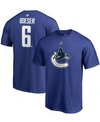 Fanatics Men's Brock Boeser Blue Vancouver Canucks Team Authentic Stack Name And Number T-shirt In Blue