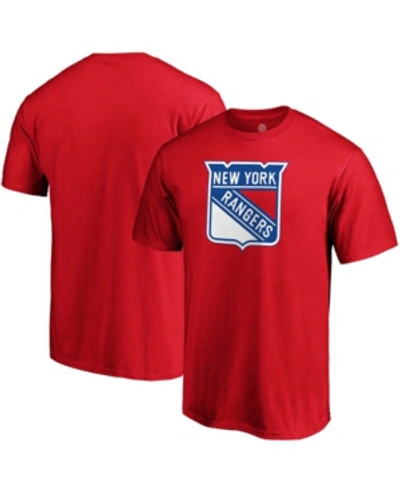 Fanatics Men's Red New York Rangers Team Primary Logo T-shirt