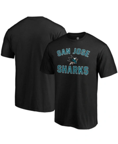 Fanatics Men's Black San Jose Sharks Team Victory Arch T-shirt