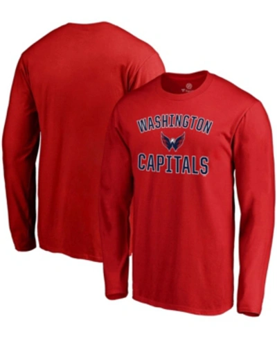 Fanatics Men's Red Washington Capitals Team Victory Arch Long Sleeve T-shirt