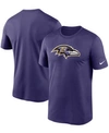 Nike Men's Big And Tall Purple Baltimore Ravens Logo Essential Legend Performance T-shirt In Purple