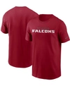 NIKE MEN'S RED ATLANTA FALCONS TEAM WORDMARK T-SHIRT