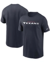 NIKE MEN'S NAVY HOUSTON TEXANS TEAM WORDMARK T-SHIRT