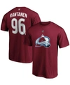 FANATICS MEN'S MIKKO RANTANEN BURGUNDY COLORADO AVALANCHE TEAM AUTHENTIC STACK NAME AND NUMBER T-SHIRT