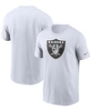 Nike Men's White Las Vegas Raiders Faded Essential T-shirt In White