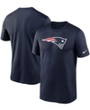 Nike Men's Big And Tall Navy New England Patriots Logo Essential Legend Performance T-shirt In Navy