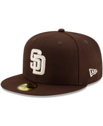 NEW ERA MEN'S BROWN SAN DIEGO PADRES ALTERNATE AUTHENTIC COLLECTION ON-FIELD 59FIFTY FITTED HAT
