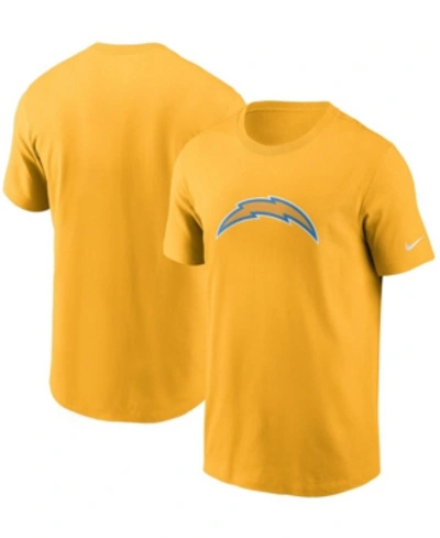 NIKE MEN'S GOLD LOS ANGELES CHARGERS PRIMARY LOGO T-SHIRT