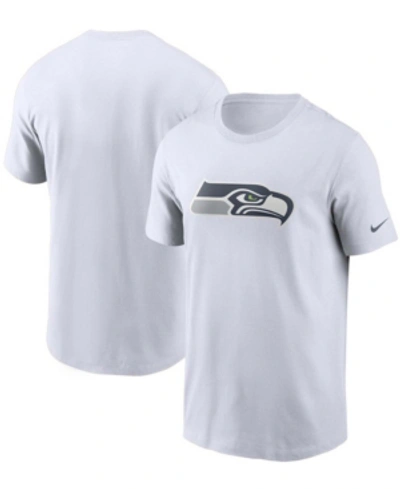 NIKE MEN'S WHITE SEATTLE SEAHAWKS PRIMARY LOGO T-SHIRT