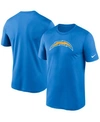 NIKE MEN'S BIG AND TALL POWDER BLUE LOS ANGELES CHARGERS LOGO ESSENTIAL LEGEND PERFORMANCE T-SHIRT