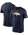 Nike Men's Big And Tall Navy Denver Broncos Logo Essential Legend Performance T-shirt In Navy