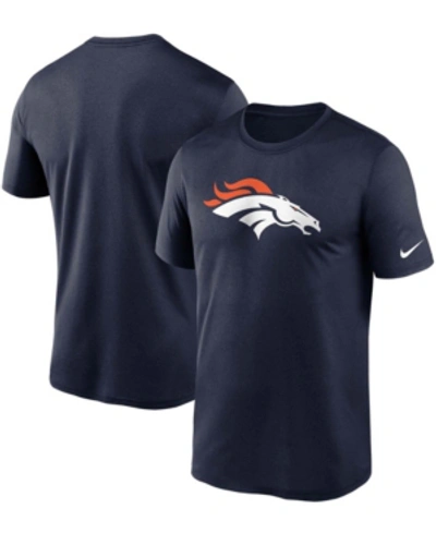NIKE MEN'S BIG AND TALL NAVY DENVER BRONCOS LOGO ESSENTIAL LEGEND PERFORMANCE T-SHIRT