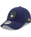 New Era Men's Navy Milwaukee Brewers 2024 Mlb Postseason Side Patch 9forty Adjustable Hat In Navy