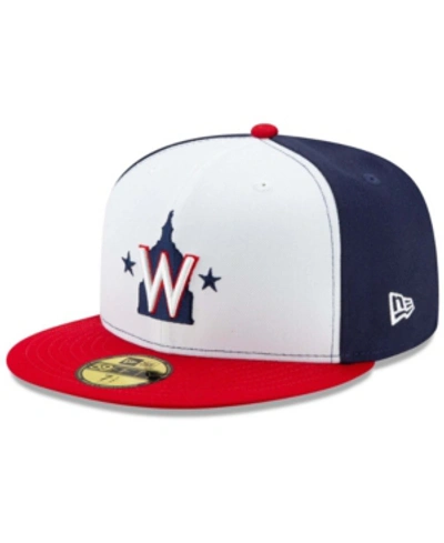 NEW ERA MEN'S WHITE WASHINGTON NATIONALS ALTERNATE 2 2020 AUTHENTIC COLLECTION ON-FIELD 59FIFTY FITTED HAT