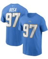 NIKE MEN'S JOEY BOSA POWDER BLUE LOS ANGELES CHARGERS NAME AND NUMBER T-SHIRT