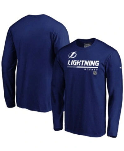 Fanatics Men's Blue Tampa Bay Lightning Authentic Pro Core Collection Prime Long Sleeve T-shirt