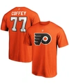 FANATICS MEN'S PAUL COFFEY ORANGE PHILADELPHIA FLYERS AUTHENTIC STACK RETIRED PLAYER NAME AND NUMBER T-SHIRT