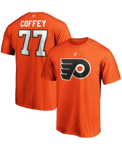 Fanatics Men's Paul Coffey Orange Philadelphia Flyers Authentic Stack Retired Player Name And Number T-shirt