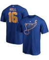 Fanatics Men's Brett Hull Blue St. Louis Blues Authentic Stack Retired Player Name And Number T-shirt In Blue