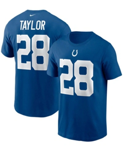 Nike Men's Jonathan Taylor Royal Indianapolis Colts Player Name And Number T-shirt
