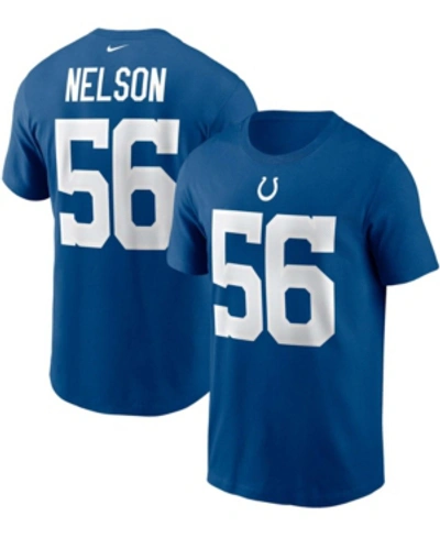 Nike Men's Quenton Nelson Royal Indianapolis Colts Name And Number T-shirt