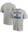 Fanatics Men's Heather Gray Seattle Kraken Victory Arch T-shirt In Heather Gray