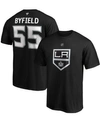 Fanatics Men's Quinton Byfield Black Los Angeles Kings Authentic Stack Name And Number T-shirt In Black