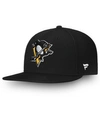 Fanatics Men's Black Pittsburgh Penguins Core Primary Logo Snapback Adjustable Hat In Black