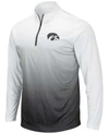 COLOSSEUM MEN'S GRAY IOWA HAWKEYES MAGIC TEAM LOGO QUARTER-ZIP JACKET