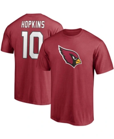 Fanatics Men's Deandre Hopkins Cardinal Arizona Cardinals Player Icon Name And Number T-shirt