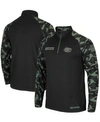 Colosseum Men's Black Florida Gators Oht Military-inspired Appreciation Take Flight Raglan Quarter-zip Jacket In Black