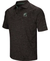 Colosseum Men's Black Michigan State Spartans Down Swing Polo In Black