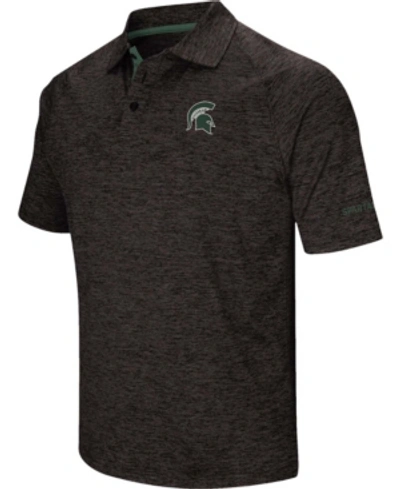 Colosseum Men's Black Michigan State Spartans Down Swing Polo