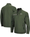 Colosseum Men's Olive Florida State Seminoles Oht Military-inspired Appreciation Digit Quarter-snap Jacket In Olive