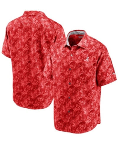 Tommy Bahama Men's Crimson Alabama Crimson Tide Sport Jungle Shade Camp Button-up Shirt