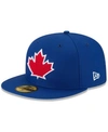 NEW ERA MEN'S ROYAL TORONTO BLUE JAYS ALTERNATE AUTHENTIC COLLECTION ON FIELD 59FIFTY FITTED HAT