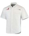 COLUMBIA MEN'S WHITE ALABAMA CRIMSON TIDE TAMIAMI SHIRT