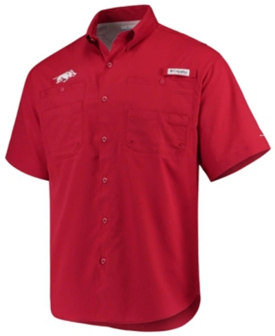 Columbia Men's  Cardinal Arkansas Razorbacks Pfg Tamiami Shirt