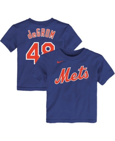 Nike Babies' Toddler Boys Jacob Degrom Royal New York Mets Player Name And Number T-shirt