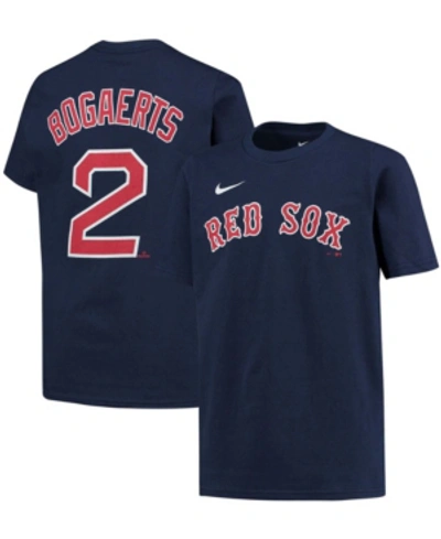 Nike Kids' Youth Big Boys Xander Bogaerts Navy Boston Red Sox Player Name And Number T-shirt