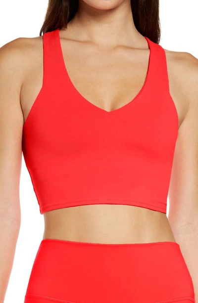 Alo Yoga Real Sports Bra In Pink Lava
