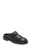 Staud Astro Quilted Vegan Leather Mules In Black