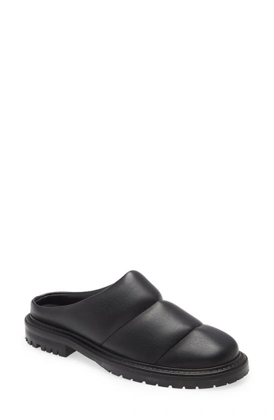 Staud Astro Quilted Vegan Leather Mules In Black